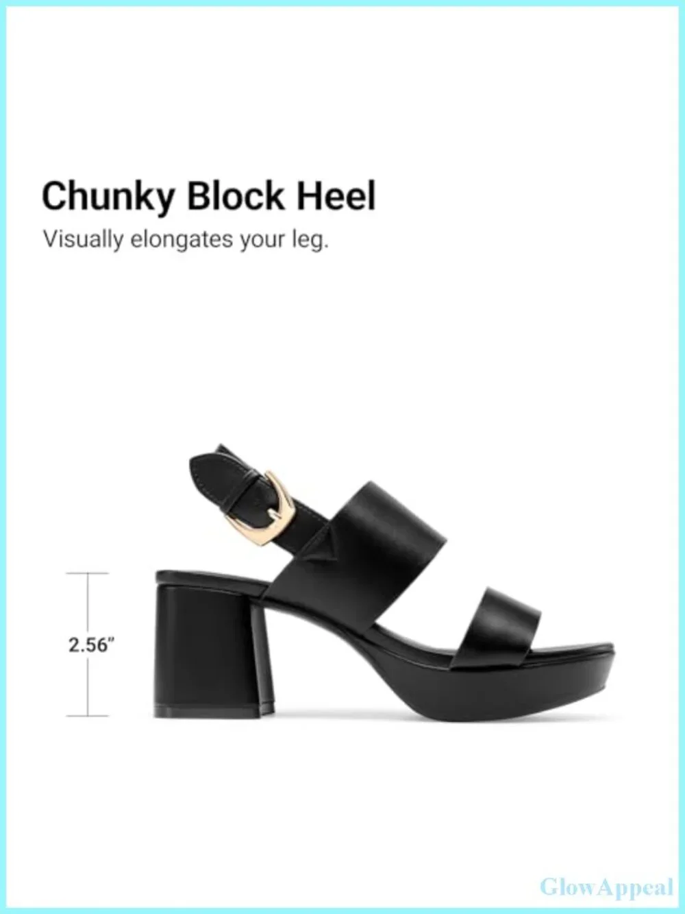 Faux Leather Chunky Wedge Heel Platform Sandals with Buckle Ankle Strap and